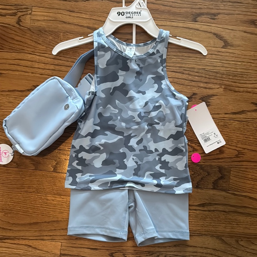 90 Degree by Reflex Camo Tank and Shorts Set